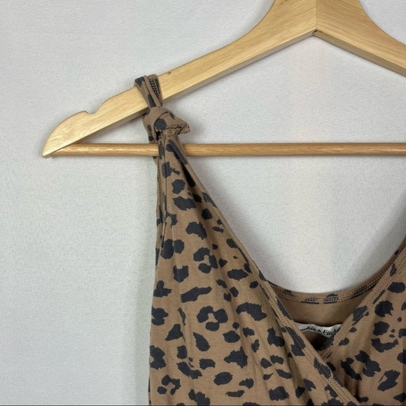Abercrombie & Fitch Brown Leopard Wrap Sleeveless Bodysuit S - Picture 4 of 5